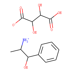 beta-hydroxy-alpha-methylphenethylammonium [R-(R*,R*)]-hydrogen tartrate