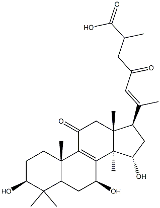 (20E)-3β,7β,15α-Trihydroxy-11,23-dioxo-5α-lanosta-8,20(22)-dien-26-oic acid
