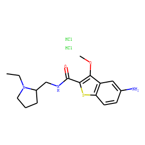 5-amino-N-[(1-ethylpyrrolidin-2-yl)methyl]-3-methoxybenzo[b]thiophene-2-carboxamide dihydrochloride
