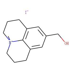 1H,5H-Benzo(ij)quinolizinium, 2,3,6,7-tetrahydro-9-(hydroxymethyl)-4-m ethyl-, iodide