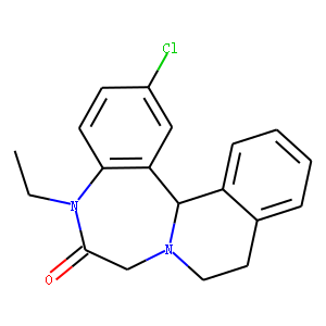 2-Chloro-5-ethyl-5,9,10,14b-tetrahydroisoquino[2,1-d][1,4]benzodiazepin-6(7H)-one