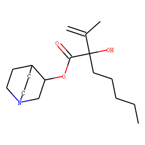 HEPTANOIC ACID, 2-HYDROXY-2-ISOPROPENTYL-, 3-QUINUCLIDINYL ESTER