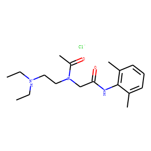 2-[acetyl-[(2,6-dimethylphenyl)carbamoylmethyl]amino]ethyl-diethyl-aza nium chloride