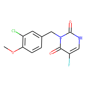 3-[(3-chloro-4-methoxy-phenyl)methyl]-5-fluoro-1H-pyrimidine-2,4-dione