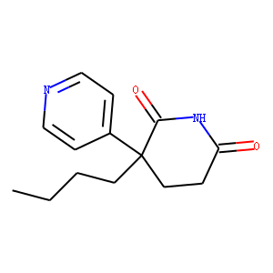 3-butyl-3-(4-pyridyl)piperidine-2,6-dione