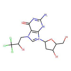 7-(3-trichloro-2-hydroxypropane)deoxyguanosine