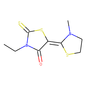 3-ethyl-5-(3-methylthiazolidin-2-ylidene)rhodanine