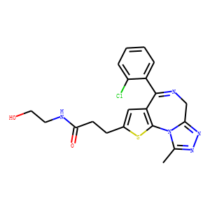 6H-Thieno(3,2-f)(1,2,4)triazolo(4,3-a)(1,4)diazepine-2-propanamide, 4- (2-chlorophenyl)-N-(2-hydroxy