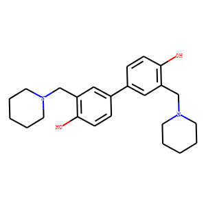 4,4'-Biphenyldiol, 3,3'-bis(piperidinomethyl)-