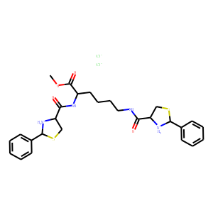 methyl 2,6-bis[(2-phenyl1-thia-3-azoniacyclopentane-4-carbonyl)amino]h exanoate dichloride
