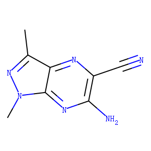 1H-Pyrazolo[3,4-b]pyrazine-5-carbonitrile,6-amino-1,3-dimethyl-(9CI)