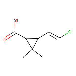 E,Z-cis-3-(2-Chloroethenyl)-2,2-dimethyl-cyclopropanecarboxylic Acid