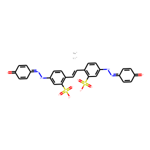 Benzenesulfonic acid, 2,2-(1,2-ethenediyl)bis5-(4-hydroxyphenyl)azo-, lithium sodium salt