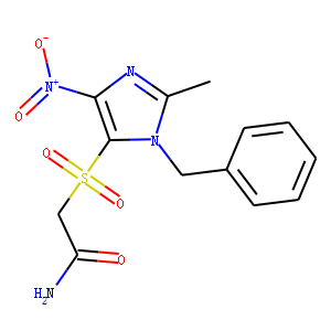 2-((2-Methyl-4-nitro-1-(phenylmethyl)-1H-imidazol-5-yl)sulfonyl)acetam ide