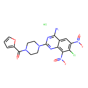 1-(4-Amino-7-chloro-6,8-dinitro-2-quinazolinyl)-4-(2-furanylcarbonyl)p iperazine HCl