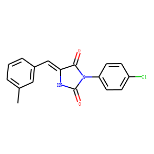 (5Z)-3-(4-chlorophenyl)-5-[(3-methylphenyl)methylidene]imidazolidine-2 ,4-dione