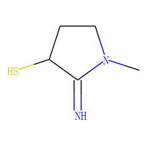 3-Pyrrolidinethiol,2-imino-1-methyl-