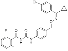 N-[[4-[[[(4-chlorophenyl)-cyclopropyl-methylidene]amino]oxymethyl]phen yl]carbamoyl]-2,6-difluoro-be