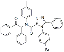 4H-1,2,4-Triazole-3-carboxamide, 4-(4-bromophenyl)-N-(4-methylphenyl)- N-(2-oxo-1,2-diphenylethyl)-5