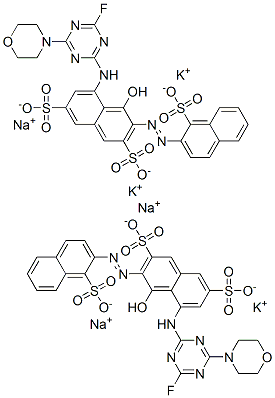 2,7-Naphthalenedisulfonic acid, 5-4-fluoro-6-(4-morpholinyl)-1,3,5-triazin-2-ylamino-4-hydroxy-3-(1-