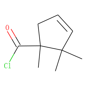 3-Cyclopentene-1-carbonyl chloride, 1,2,2-trimethyl- (9CI)