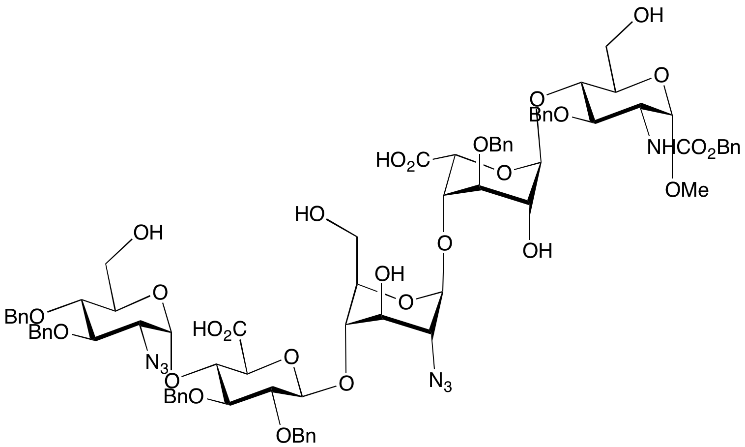 Methyl O-2-Azido-2-deoxy-3,4-bis-O-(phenylmethyl)-α-D-glucopyranosyl-(1→4)-O-2,3-bis-O-(phenylmethyl