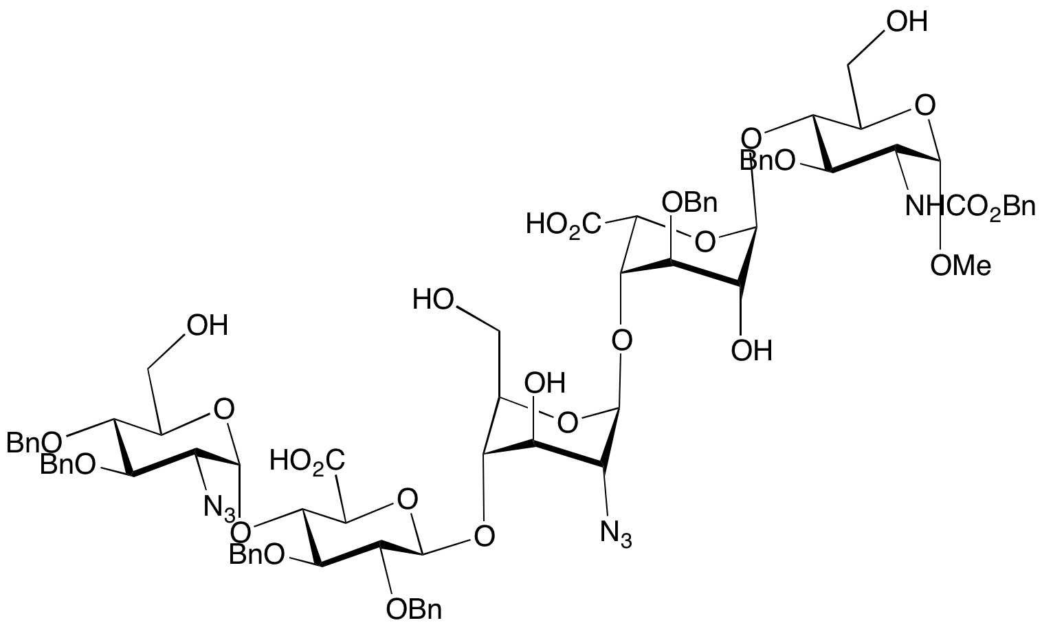 Methyl O-2-Azido-2-deoxy-3,4-bis-O-(phenylmethyl)-α-D-glucopyranosyl-(1→4)-O-2,3-bis-O-(phenylmethyl