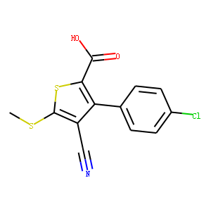 3-(4-CHLOROPHENYL)-4-CYANO-5-(METHYLTHIO)THIOPHENE-2-CARBOXYLIC ACID