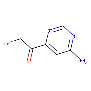 Ethanone, 1-(6-amino-4-pyrimidinyl)-2-bromo- (9CI)
