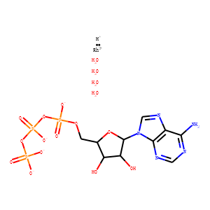 bidentate tetraaquarhodium adenosine 5'-triphosphate complex