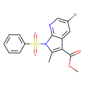 1H-Pyrrolo[2,3-b]pyridine-3-carboxylic acid, 5-broMo-2-Methyl-1-(phenylsulfonyl)-, Methyl ester