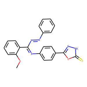 5-(4-(((2-Methoxyphenyl)(phenylazo)methylene)amino)phenyl)-1,3,4-oxadi azole-2(3H)-thione