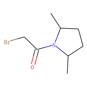 Pyrrolidine, 1-(bromoacetyl)-2,5-dimethyl-, (2S-trans)- (9CI)