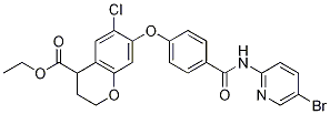 ethyl 7-(4-(5-bromopyridin-2-ylcarbamoyl)phenoxy)-6-chlorochroman-4-carboxylate