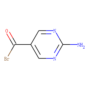 5-Pyrimidinecarbonyl bromide, 2-amino- (9CI)