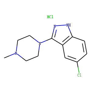 1H-Indazole, 5-chloro-3-(4-methyl-1-piperazinyl)-, monohydrochloride