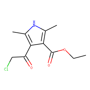 1H-Pyrrole-3-carboxylic acid, 4-(chloroacetyl)-2,5-dimethyl-, ethyl ester (9CI)