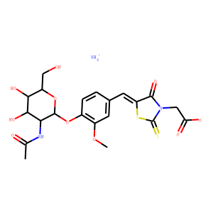 5-(4-(2-acetamido-2-deoxyglucopyranosyloxy)-3-methoxyphenylmethylene)-2-thioxothiazolidin-4-one-3-et