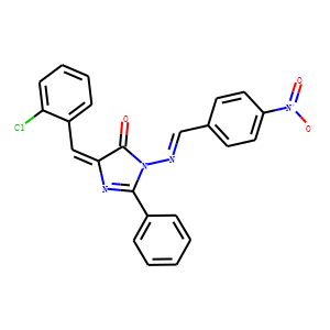 (5Z)-5-[(2-chlorophenyl)methylidene]-3-[(4-nitrophenyl)methylideneamin o]-2-phenyl-imidazol-4-one