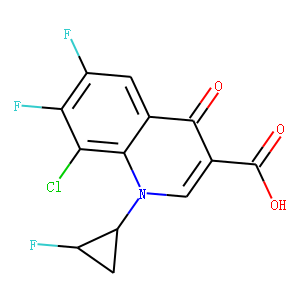 3-Quinolinecarboxylic acid, 8-chloro-6,7-difluoro-1-[(1R,2S)-2-fluorocyclopropyl]-1,4-dihydro-4-oxo-