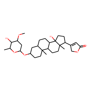 3β-[(3-O-Methyl-2,6-dideoxy-β-D-lyxo-hexopyranosyl)oxy]-14-hydroxy-5β,14β-carda-20(22)-enolide