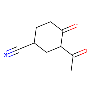 Cyclohexanecarbonitrile, 3-acetyl-4-oxo- (9CI)