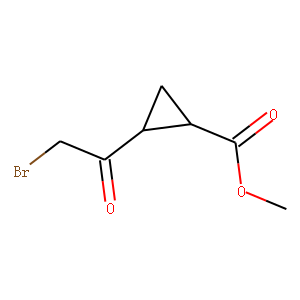 Cyclopropanecarboxylic acid, 2-(bromoacetyl)-, methyl ester, trans- (9CI)