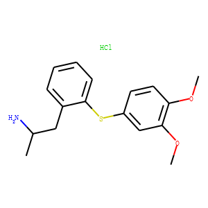 Benzeneethanamine, 2-((3,4-dimethoxyphenyl)thio)-alpha-methyl-, hydroc hloride