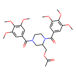 1,4-Bis(3,4,5-trimethoxybenzoyl)-2-piperazinemethanol acetate (ester)