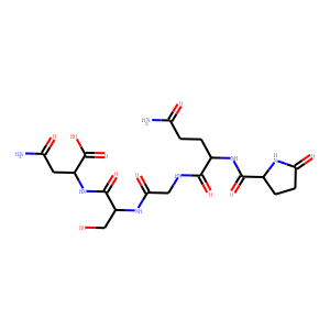 pyroglutamyl-glutaminyl-glycyl-seryl-asparagine