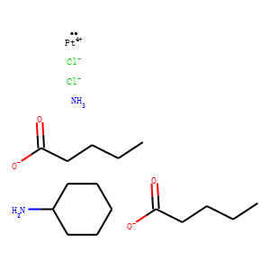 azane, cyclohexanamine, pentanoate, platinum(+4) cation, dichloride