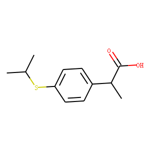 alpha-Methyl-4-((1-methylethyl)thio)benzeneacetic acid