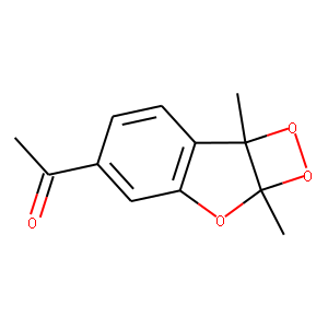 1-(2a,7b-Dihydro-2a,7b-dimethyl-1,2-dioxeto(3,4-b)benzofuran-5-yl)etha none
