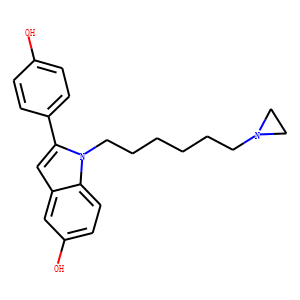 1-(6-aziridinylhexyl)-2-(4-hydroxyphenyl)indol-5-ol